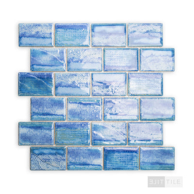 Tokyo 2X3 Rectangle Ice Blue Semi Gloss Mosaic