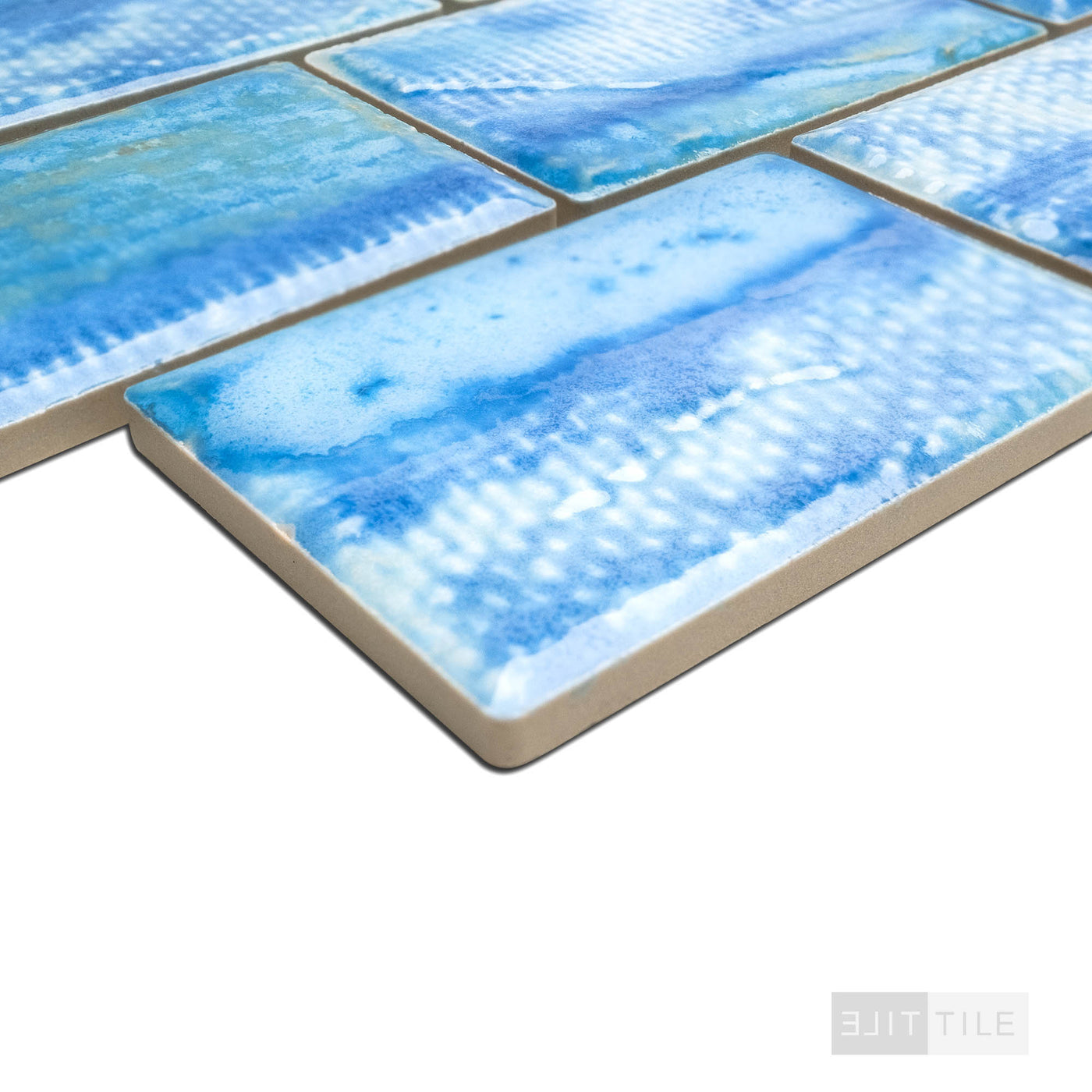 Tokyo 2X3 Rectangle Ice Blue Semi Gloss Mosaic