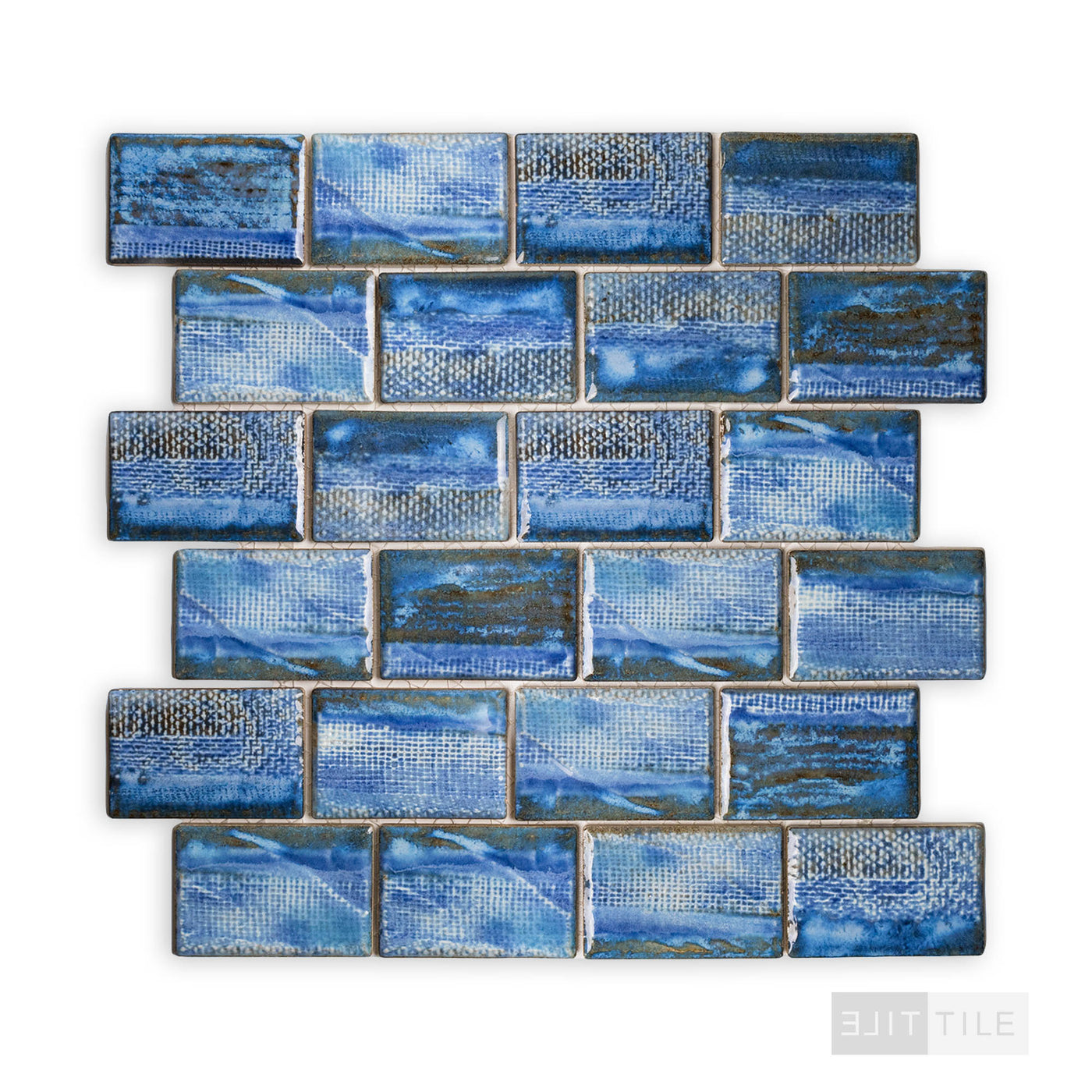 Tokyo 2X3 Rectangle Aspen Bue Semi Gloss Mosaic