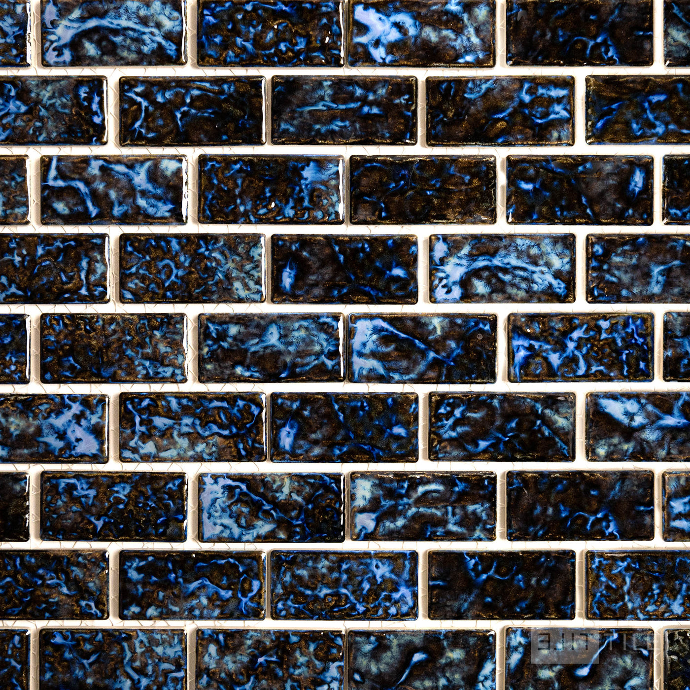 Licata 1-1/8X2-1/4 Rectangle Blue Blend Glossy Mosaic