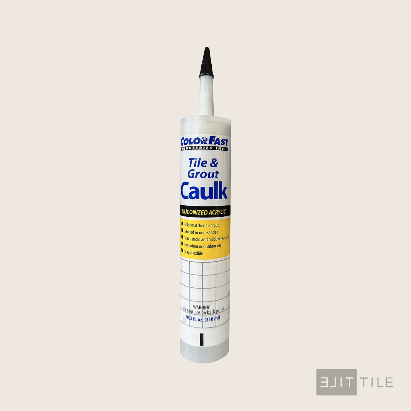 ColorFast Caulk 10.3 Oz 381 Bright White Sanded