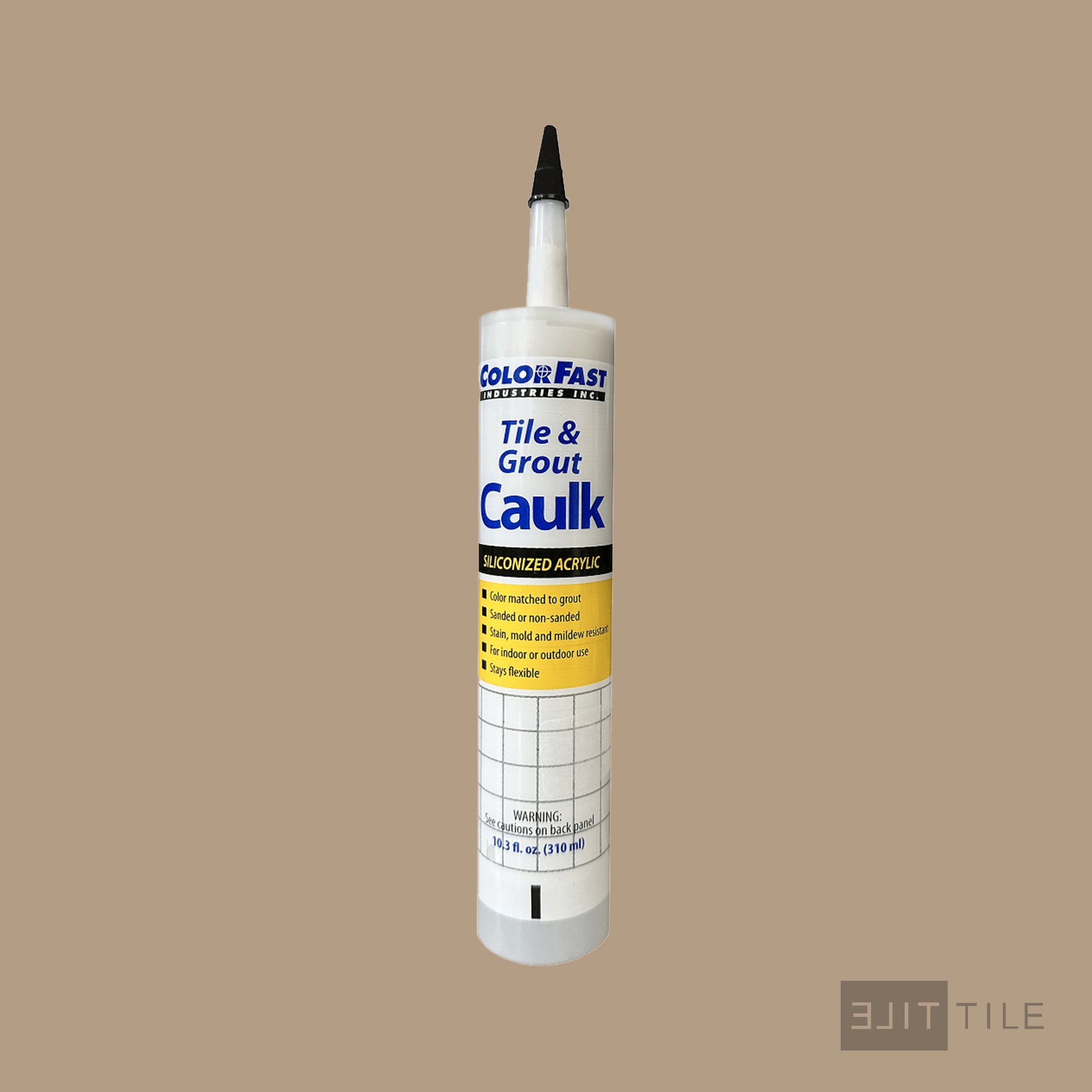 Color Fast Haystack Color ColorFast Caulk 10.3 Oz 380 Haystack Non Sanded - Elit Tile