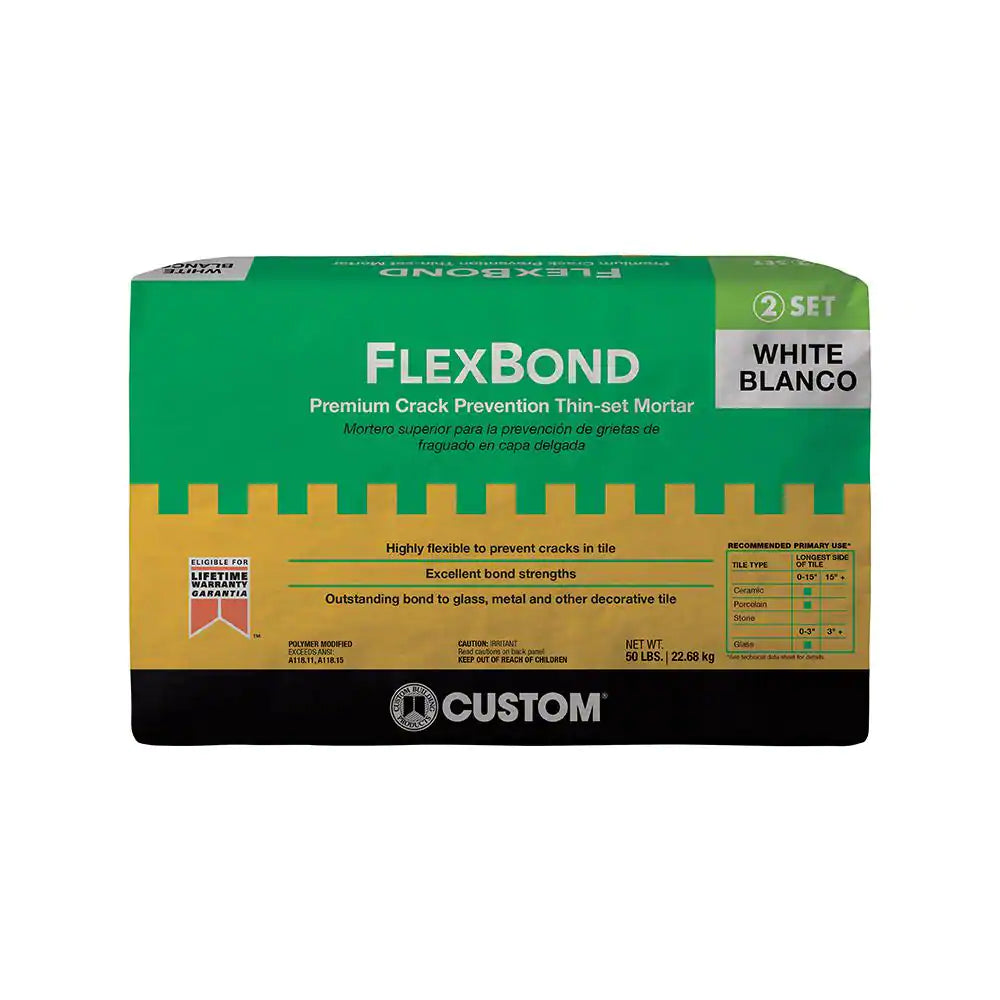 Flexbond Crack Prevention Mortar 50 Lb. Bag White