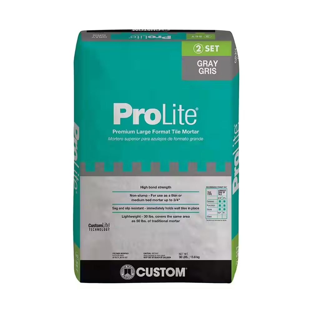 Prolite Premium LFT Mortar 30 Lb. Bag Gray