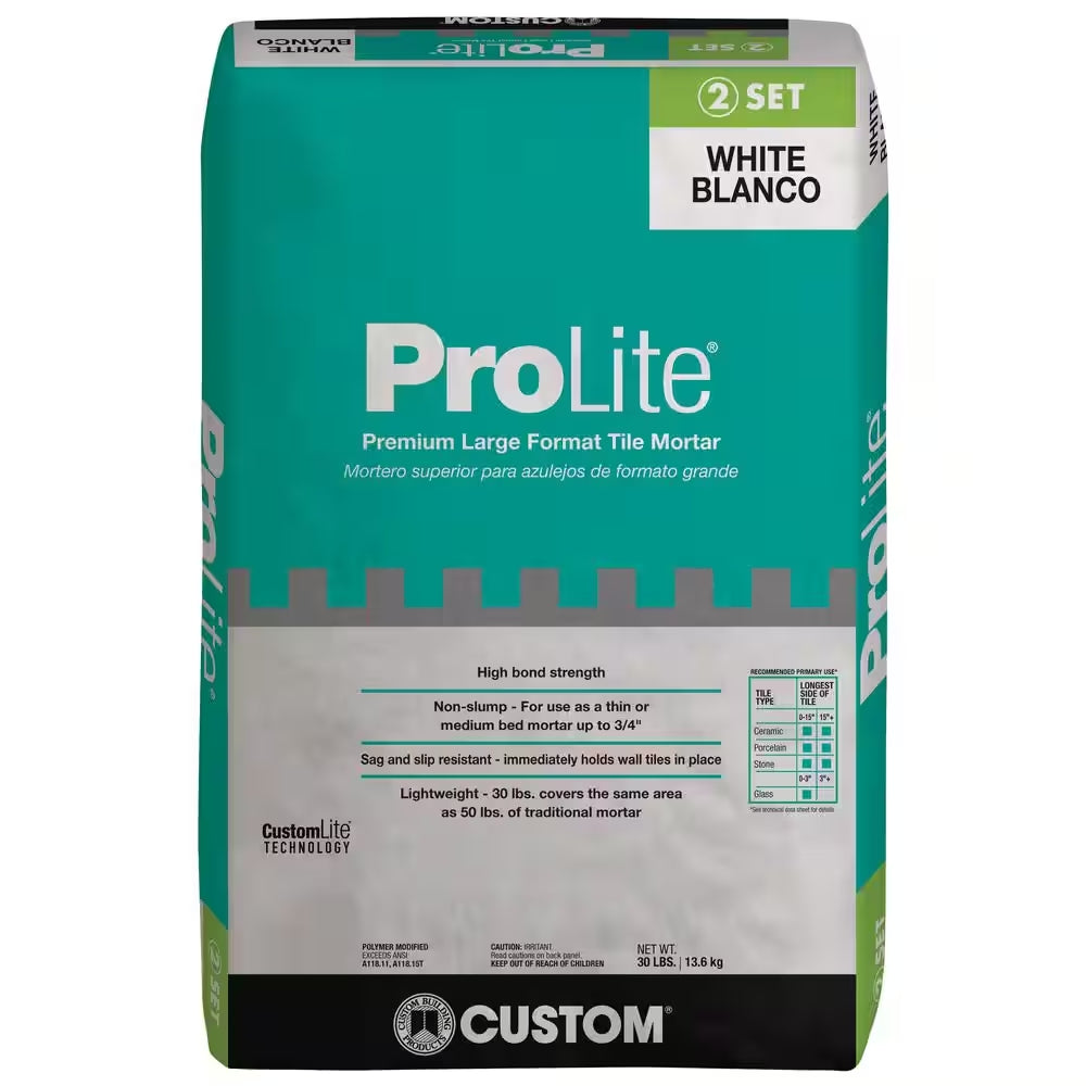 Prolite Premium LFT Mortar 30 Lb. Bag White