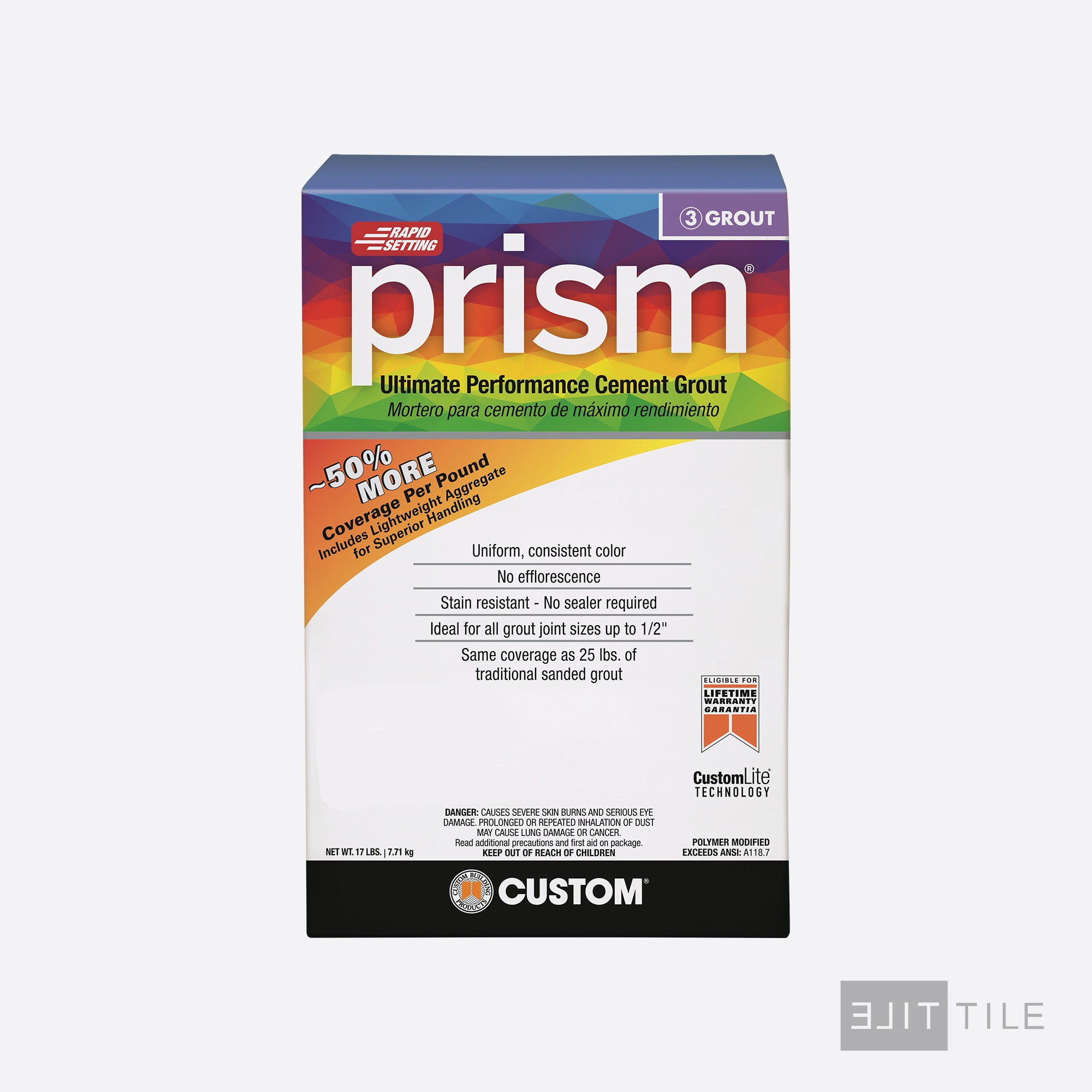 Prism Ultimate Performance Cement Grout 17 Lb. Bx #640 Arctic