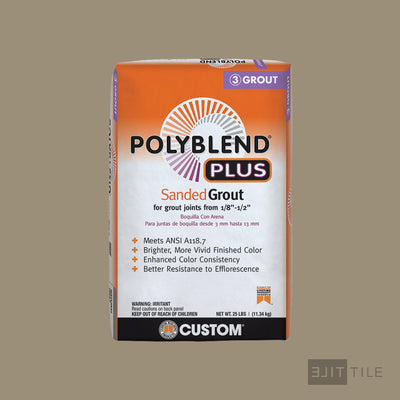 Polyblend Plus Sanded Tile Grout 25 Lb. Bag #145 Light Smoke