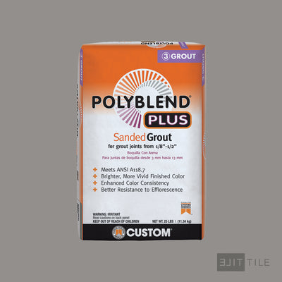 Polyblend Plus Sanded Tile Grout 25 Lb. Bag #165 Delorean Gray