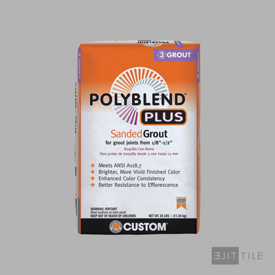 Polyblend Plus Sanded Tile Grout 25 Lb. Bag #546 Cape Gray