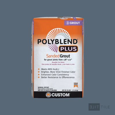 Polyblend Plus Sanded Tile Grout 25 Lb. Bag #645 Steel Blue