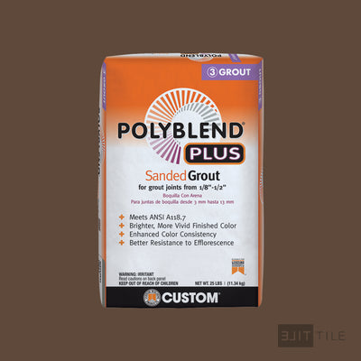 Polyblend Plus Sanded Tile Grout 25 Lb. Bag #646 Coffee Bean