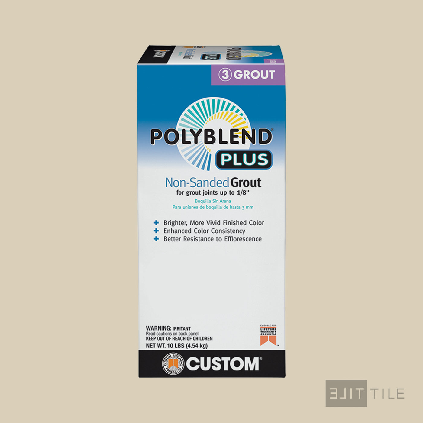 Polyblend Plus Non Sanded Tile Grout 10 Lb #10 Antique White