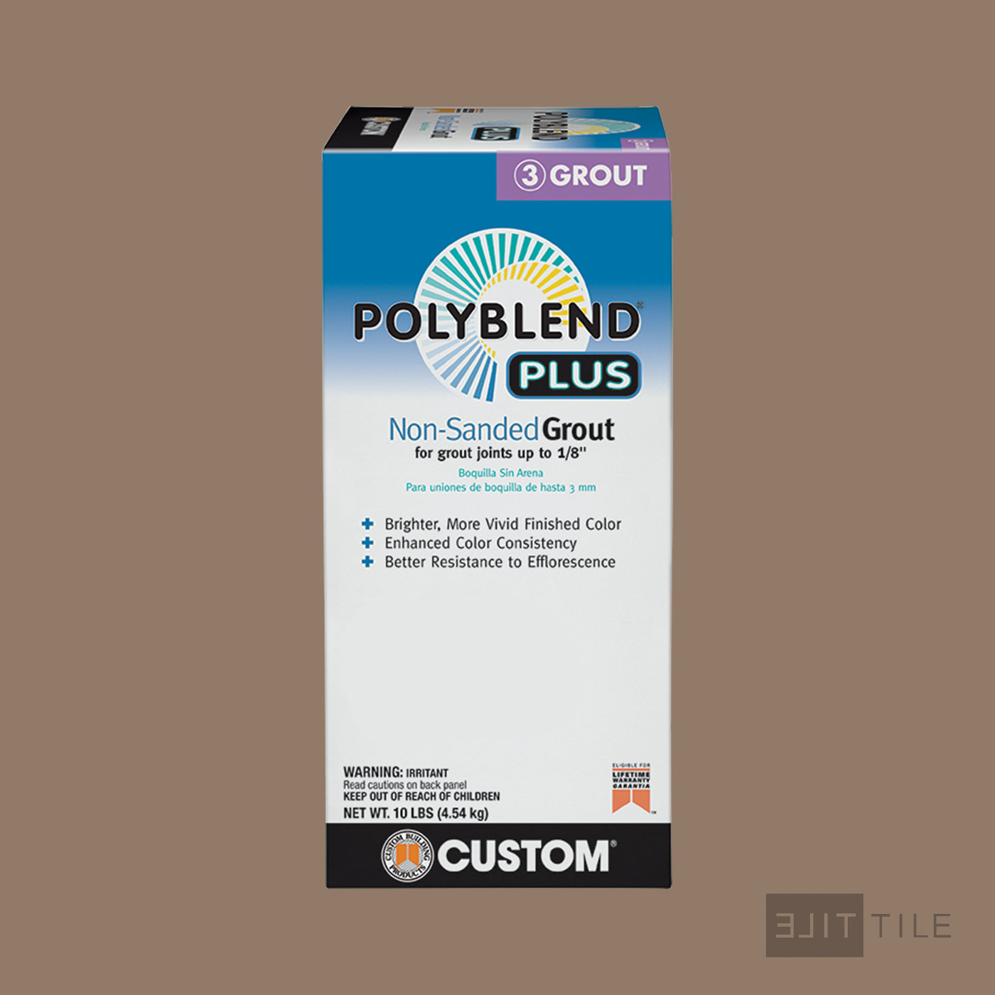 Polyblend Plus Non Sanded Tile Grout 10Lb #105 Earth