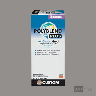 Polyblend Plus Non Sanded Tile Grout 10Lb #165 Delorean Gray