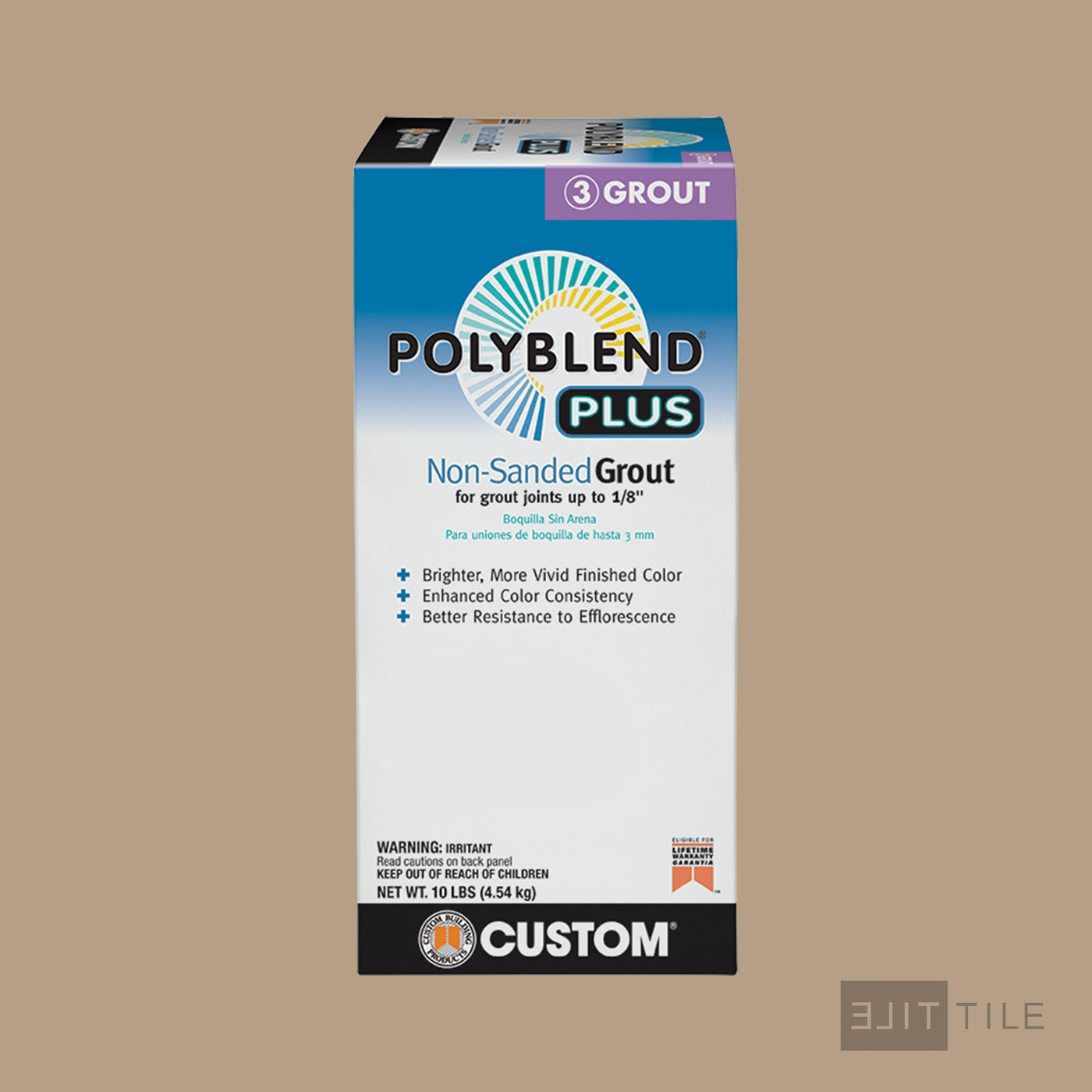 Polyblend Plus Non Sanded Tile Grout 10Lb #380 Haystack