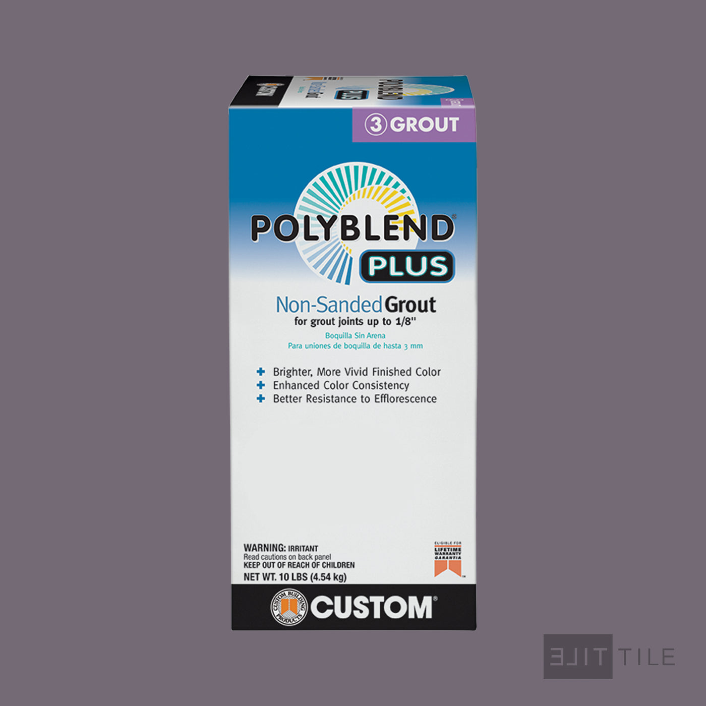 Polyblend Plus Non Sanded Tile Grout 10Lb #644 Shadow