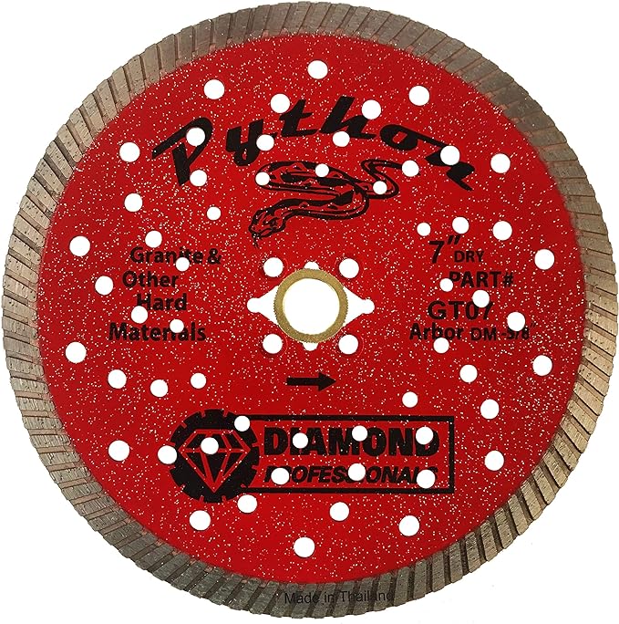 Granite Turbo Blade. 10Mm Rim Ht., Diamond 5/8" Arbor