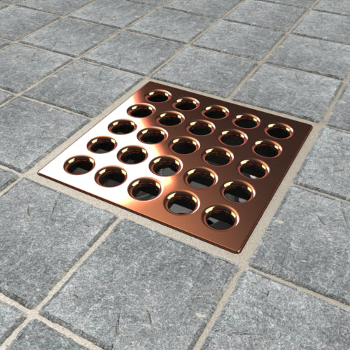 Ebbe Pro Drain Covers Polished Copper 4 in