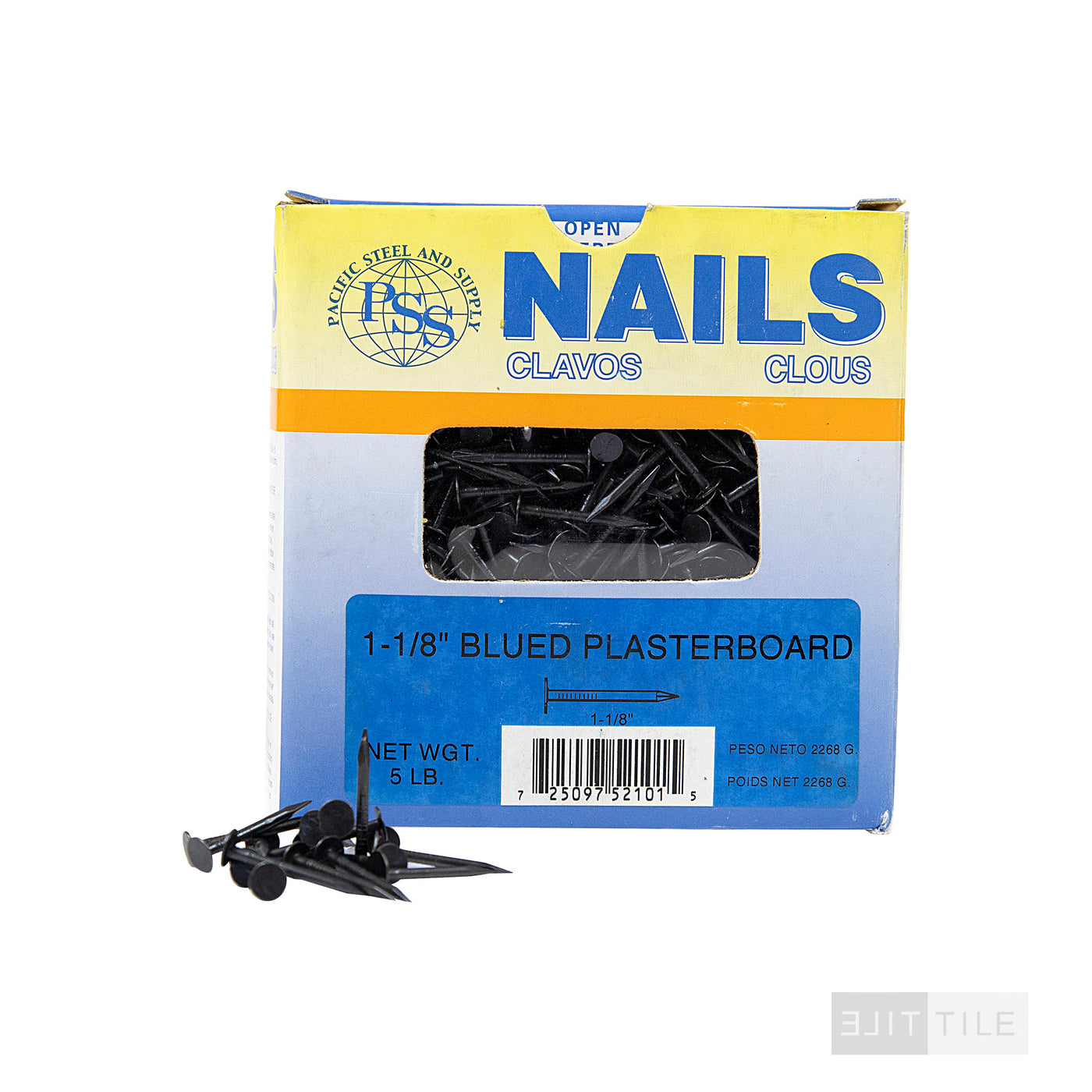 Nails Blue Head 1-1/8 in