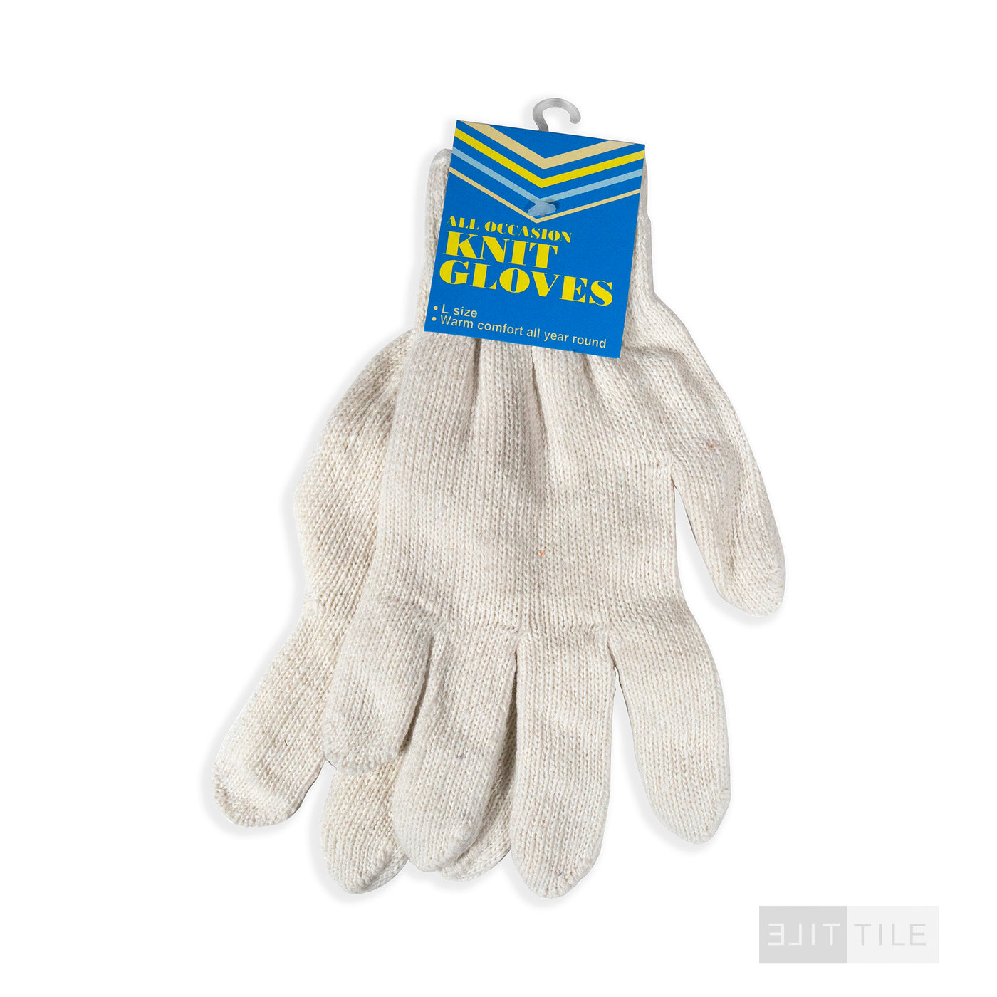 Gloves String Knit White