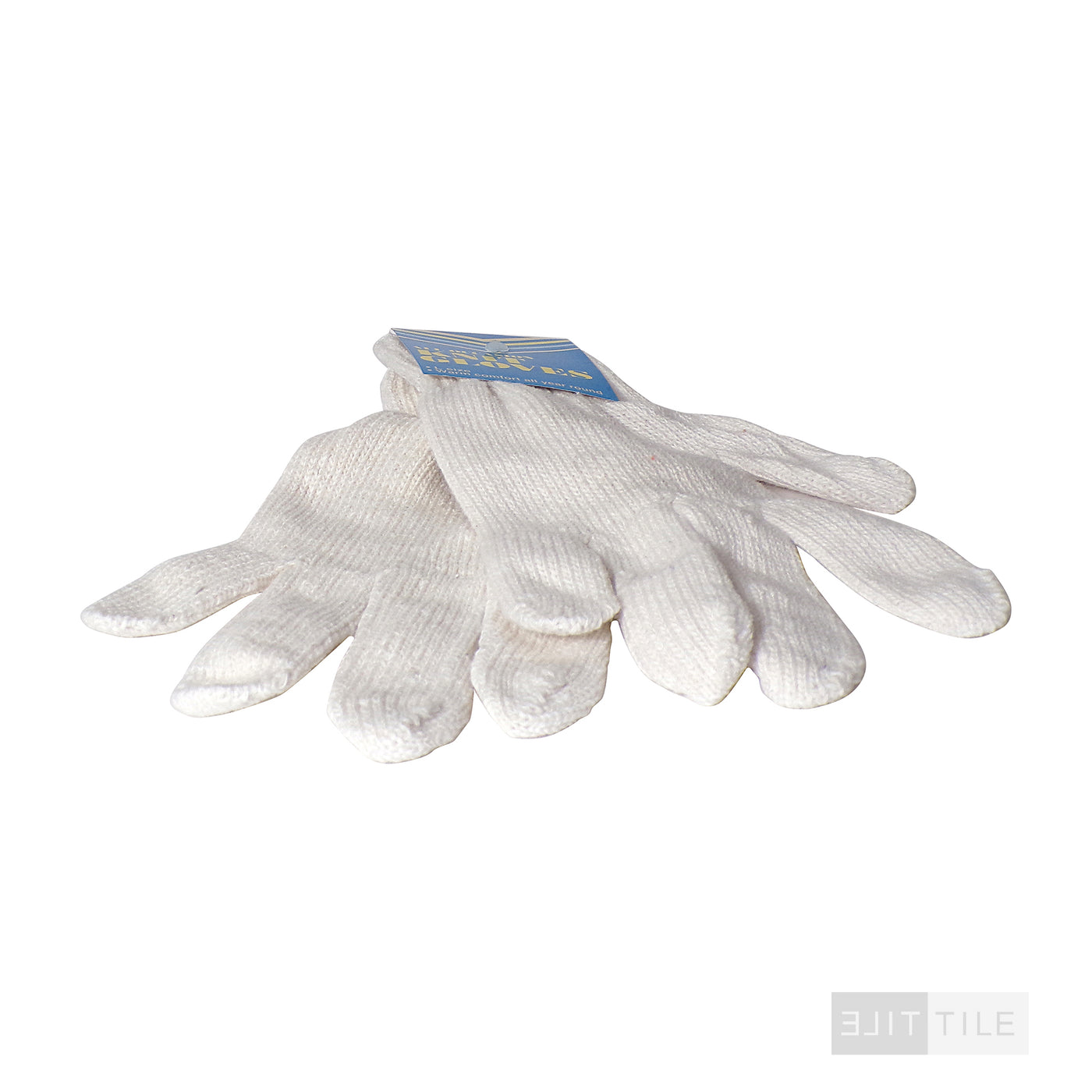 Gloves String Knit White