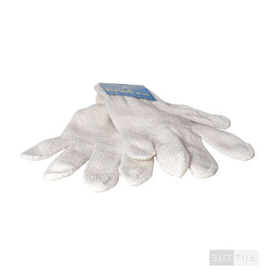 Gloves String Knit White