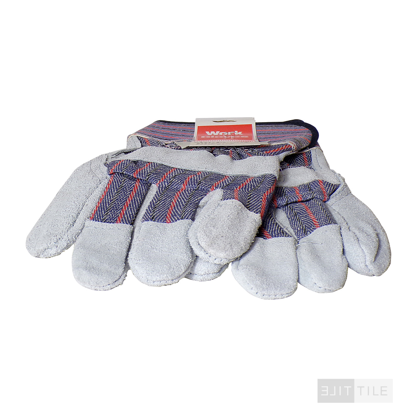 Leather Gloves  Gray/Blue