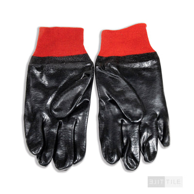 Leather Gloves  Black/Red