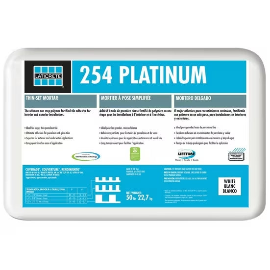 254 Platinum Thinset White