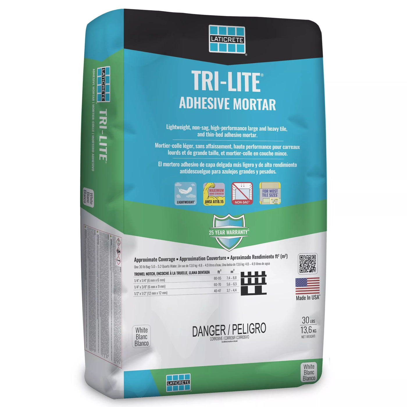 Tri-Lit White Tile And Stone Adhesive