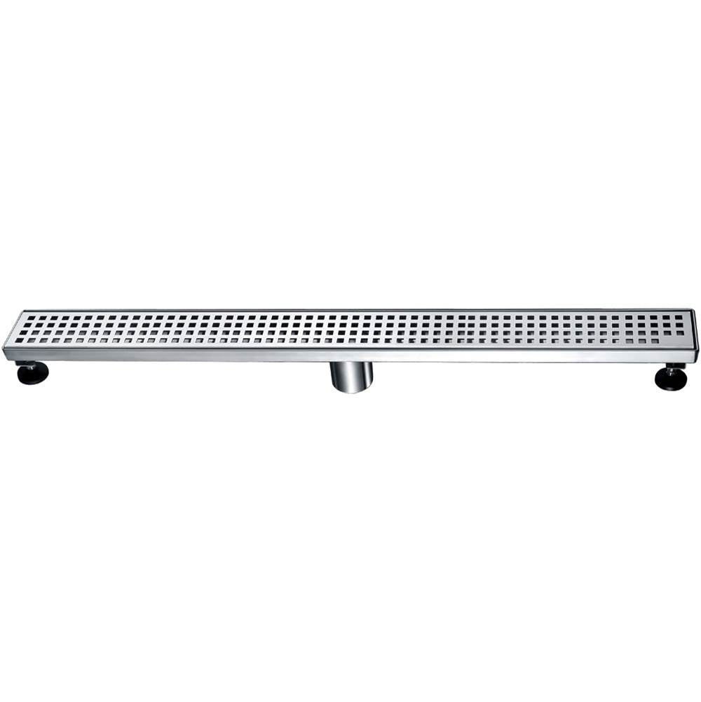 Brisbane River Shower Linear Drain - 14G 304Type Stainless Steel Matte Black Finish 32"Lx3"Wx3-1/8"D