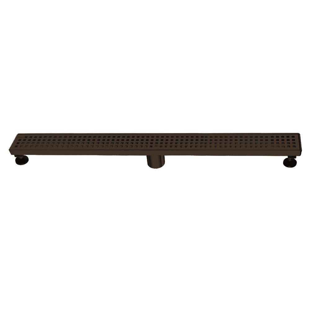 Brisbane River Shower Linear Drain - 14G 304Type Stainless Steel Matte Black Finish 32"Lx3"Wx3-1/8"D LBE320304MB