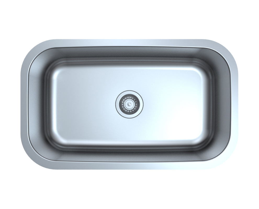 Undermount Sink Rectangle Glossy White 19-1/2X15-1/2X7-1/4