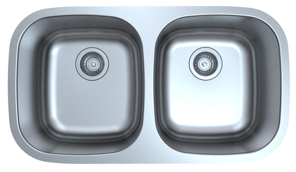 Undermount Sink 50/50 Stainless Steel 32X18