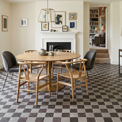 Stage 4x4 Checkerboard Matte Porcelain Tile in Grey and Charcoal