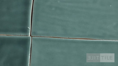 Marin Glazed Ceramic Field Tile 4X4 Ocean Teal Gloss