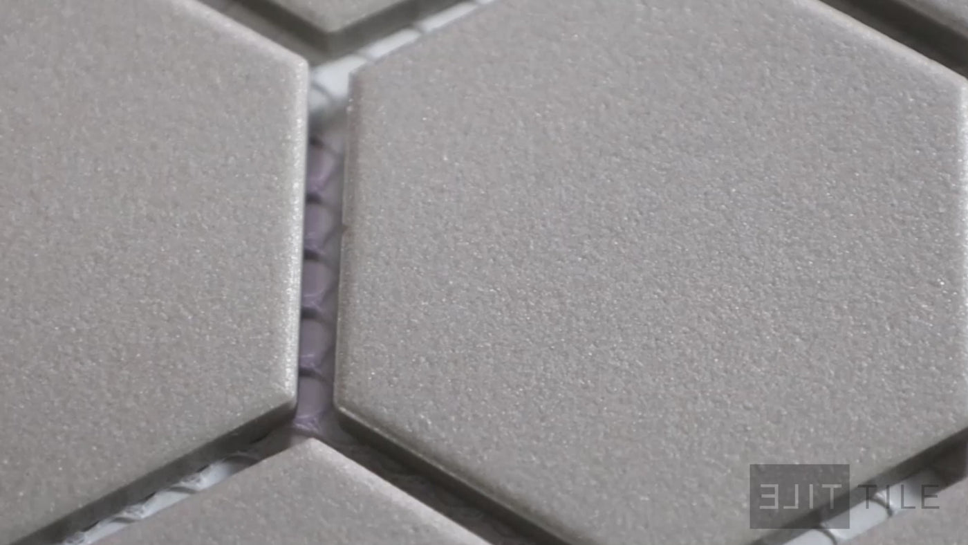 SOLIDS PORCELAIN MOSAIC 2X2 GREY MATTE PRIMARY VIDEO CLIP