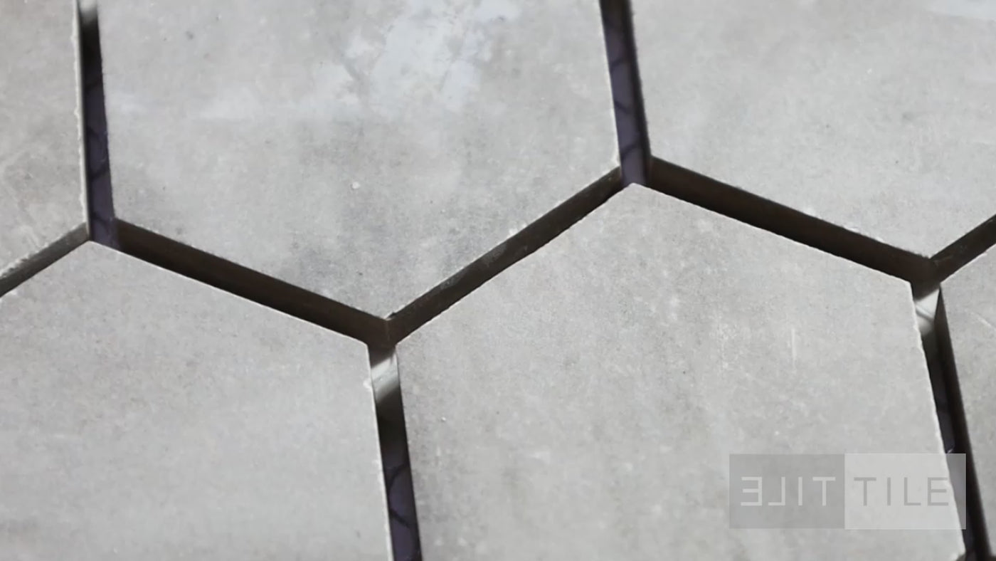 Eden 2X2 Hexagon Porcelain Mosaic 12X12 Bardiglio Matte