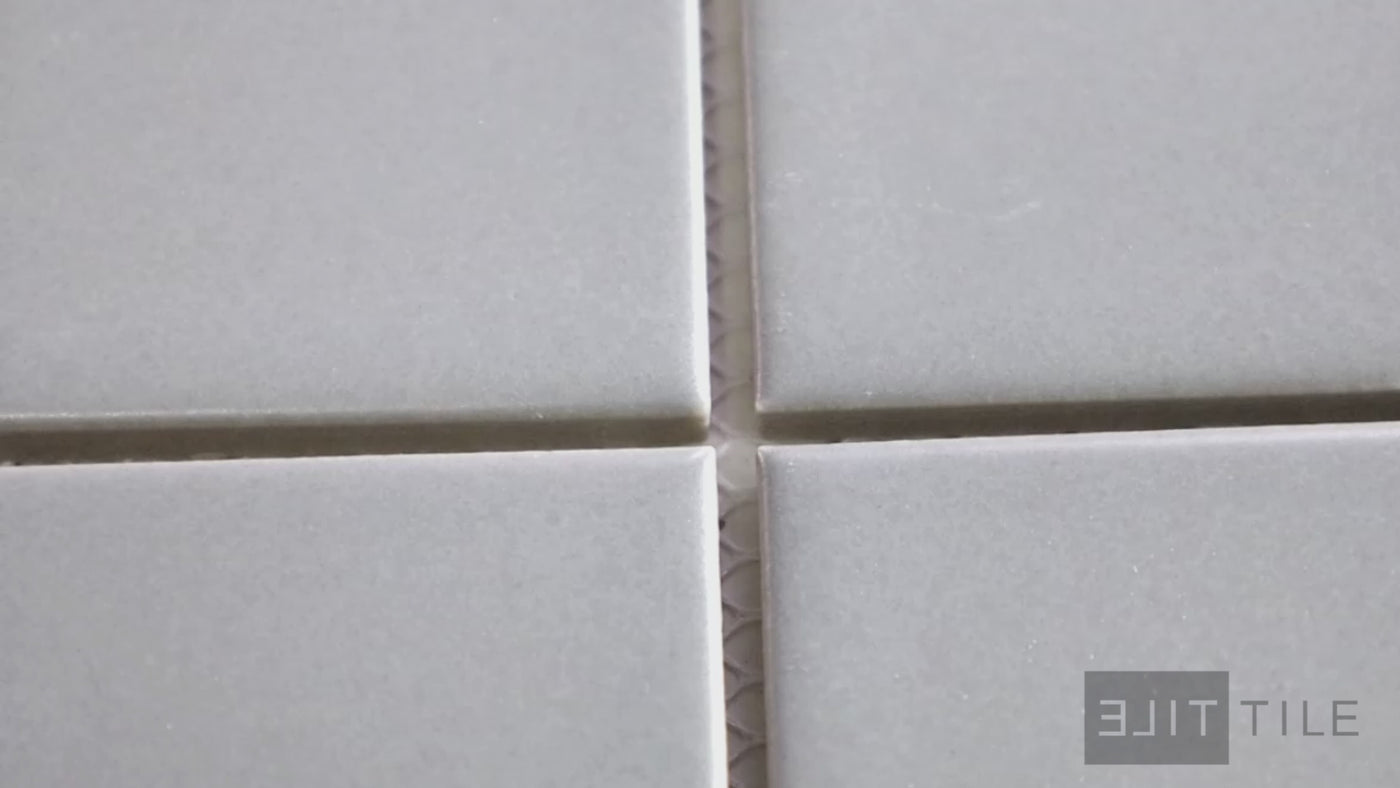 PORCELAIN GLAZED MOSAICS 2X2 SQUARE GRAY MATTE PRIMARY VIDEO CLIP